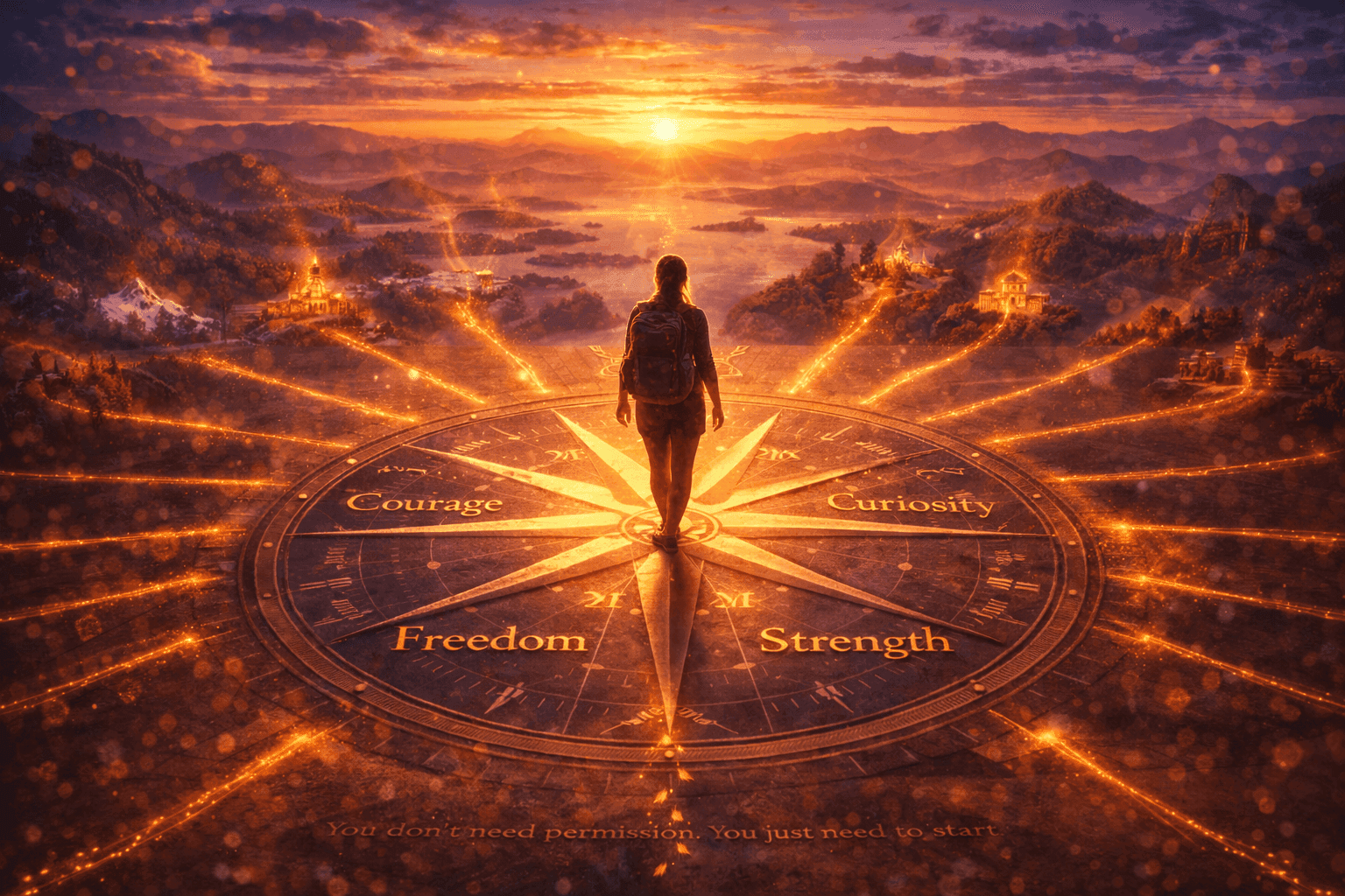 Solo woman traveler in the mountains in India